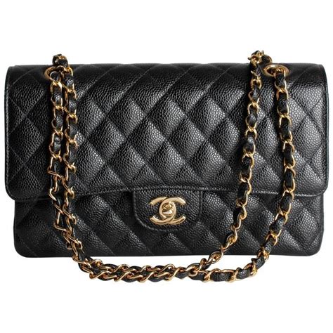 black chanel bag gold|chanel classic black bag price.